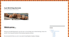 Desktop Screenshot of justbirddogkennels.com