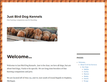 Tablet Screenshot of justbirddogkennels.com